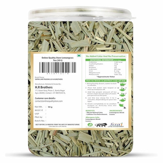 Online Quality Store Natural Lemongrass Herbal Tea - 50 gm
