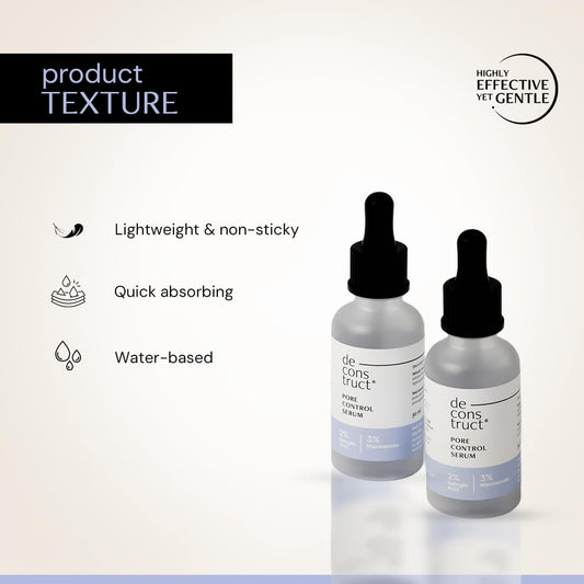Deconstruct Pore Control Face Serum |2% Salicylic Acid 3% Niacinamide, 30 ml