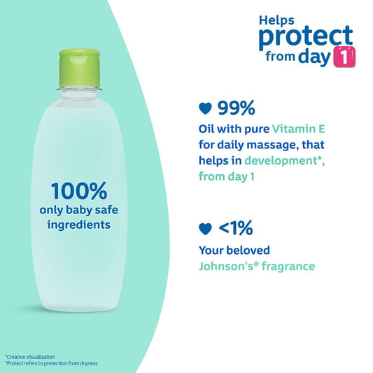 Johnson's Baby Hair Oil 200ml (Pack of 2)