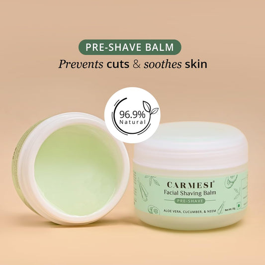 Carmesi Pre-Shave Face Shaving Balm for Women, 50 gm