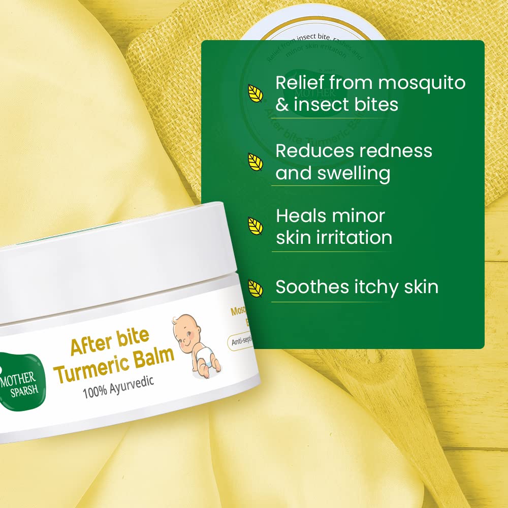 Mother Sparsh After Bite Turmeric Balm for Rashes And Mosquito Bites, 25 gm