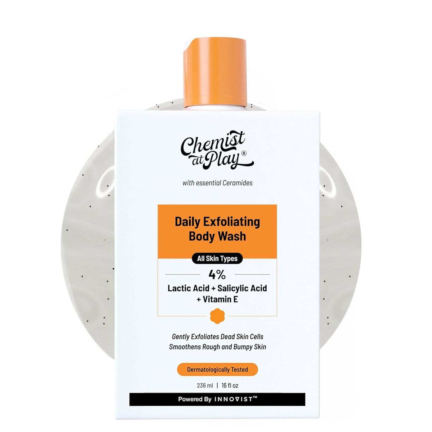 Chemist At Play 1% Salicylic Acid Exfoliating Body Wash | Paraben & SLS Free | Enriched with Vitamin E & Murumuru | Gentle Exfoliating Shower Gel | Prevents Dry, Rough, Bumpy Skin | 236ml (Pack of 3)