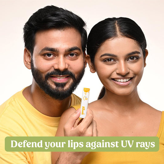 Vilvah STORE Milk Lip Balm SPF30 treats pigmentation and sun Damage UVA & UVB Protection for Both men and women suitable For All Skin Types