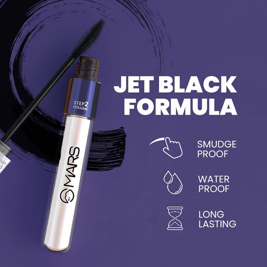 MARS Double Trouble Volumizing and Lengthening Mascara | 2-in-1 Mascara, 15 ml, Black