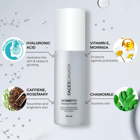 FACESCANADA Ultime Pro Makeup Fixer, 50 ml, Long Lasting Makeup Setting Spray