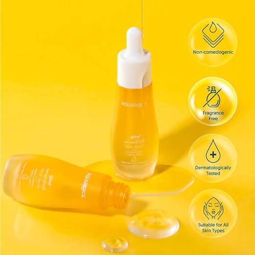 Aqualogica Glow+ Concentrate Vitamin C Face Serum with Hyaluronic Acid, 30 ml