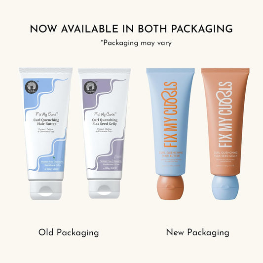 Fix My Curls Curl Quenching Moisture Styling Duo | For Curly, Wavy, Dry, Frizzy Hair| Curl Activator with Chia & Aloe Vera | Silicone Free| 100gm each