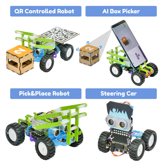 Quarky Ultimate Kit | Advanced AI Robot Toy Kit for 7+ Year Kids with Mechanical Construction & Model Making