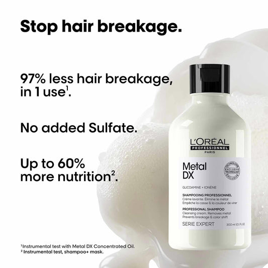 L’Oréal Professionnel Serie Expert Metal DX Anti-Metal Cleansing Cream Shampoo,300 ml