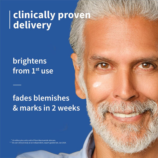 Plum 10% Niacinamide Serum with Rice Water | Provides Clear, Glowing & Brightening Skin | for Acne Prone, Combination, Oily & Sensitive Skin