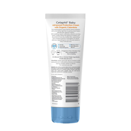 Cetaphil Baby Cream | Advance Protection | Gentle & Soft with Organic Calendula 85gm
