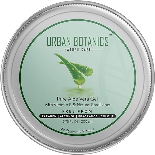 Urban Botanics Pure Aloe Vera Skin/Hair Gel With Vitamin E & Natural Emollients , 200gm