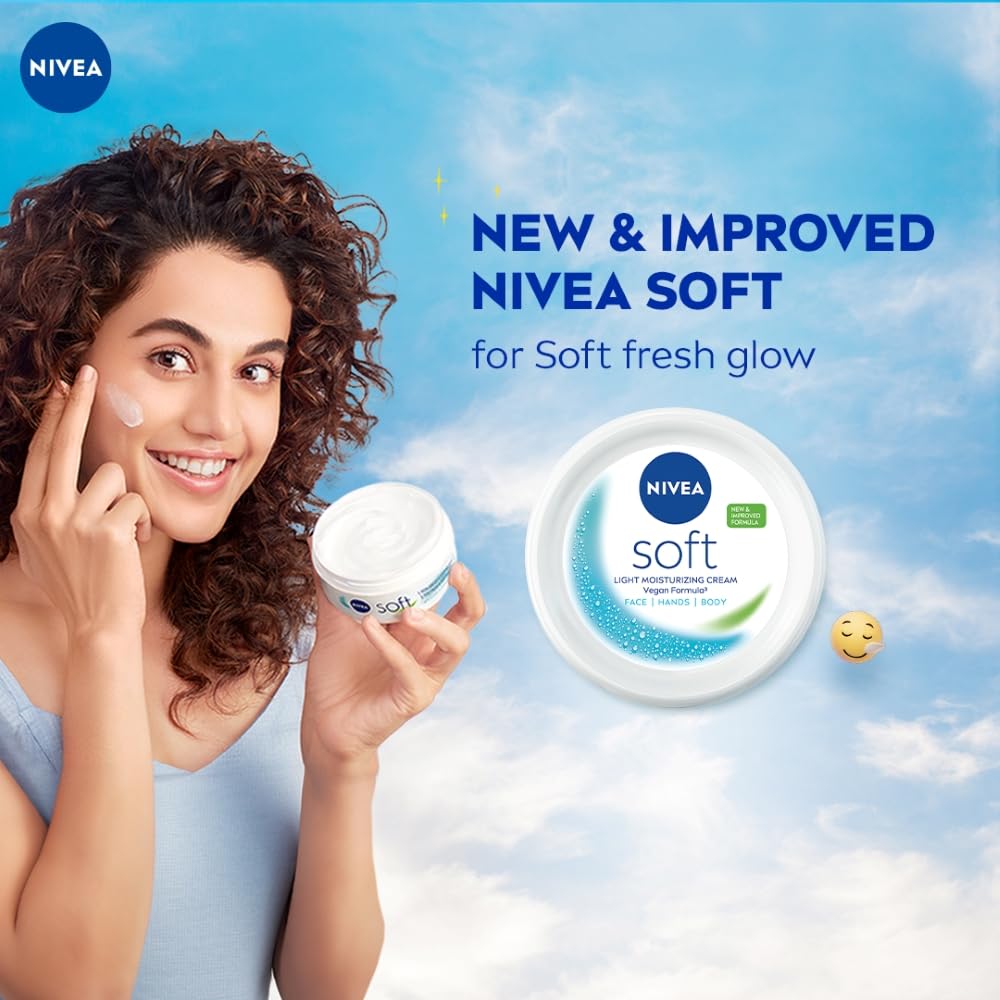 Nivea Soft Light Moisturizer, Instant Hydration with Vitamin E & Jojoba Oil, 300 ml