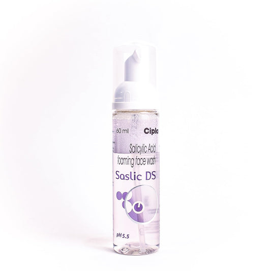 Cipla Saslic DS Foaming Face Wash | 2% Salicylic Acid, 60 ml