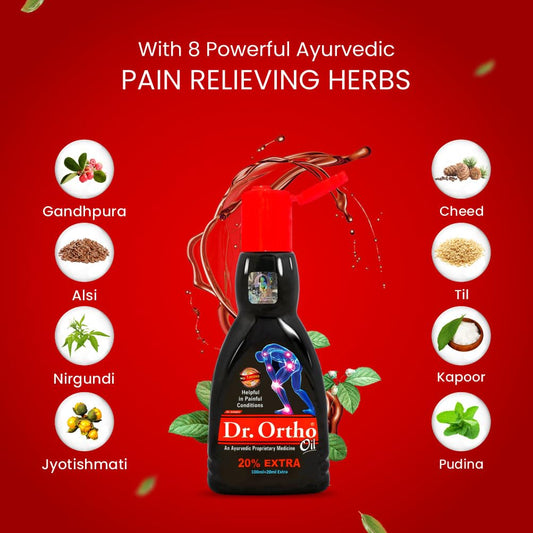 Dr.Ortho Ayurvedic Pain Relief Oil - 100ml+20ml Extra