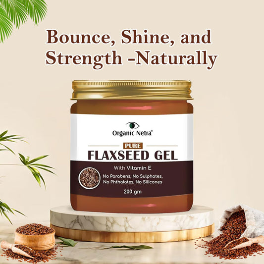 Organic Netra Pure Flaxseed Gel with Vitamin E, 200 gm