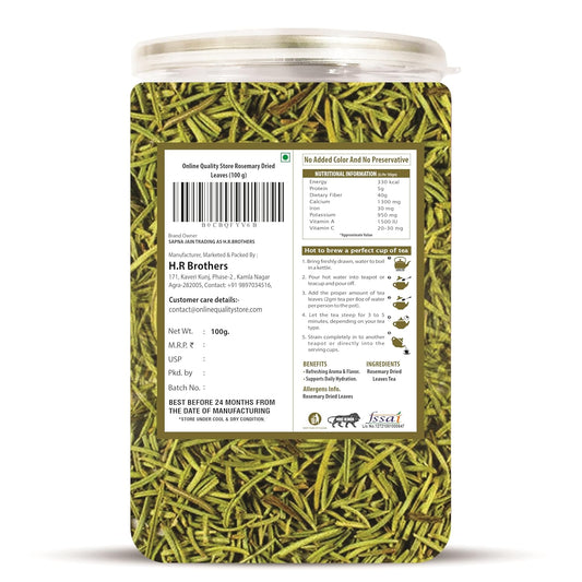 Online Quality Store Rosemary Dry Leaves - 100 gm, Rosemary Herbal Tea