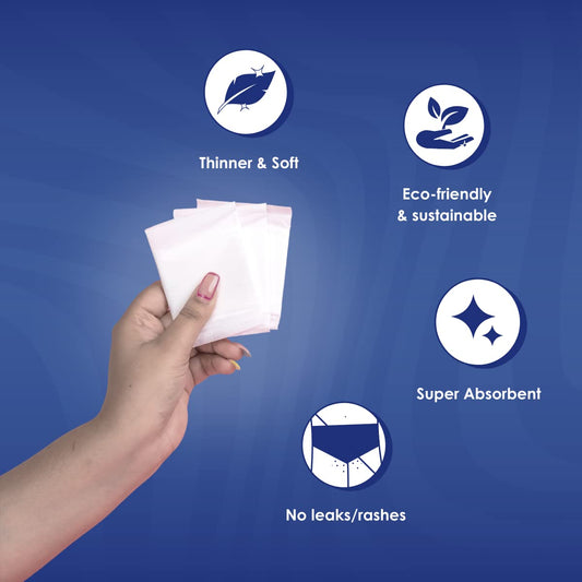 Lemme Be 100% Oxo Biodegradable Panty Liners For Teenagers & Women, 10 Panty Liners