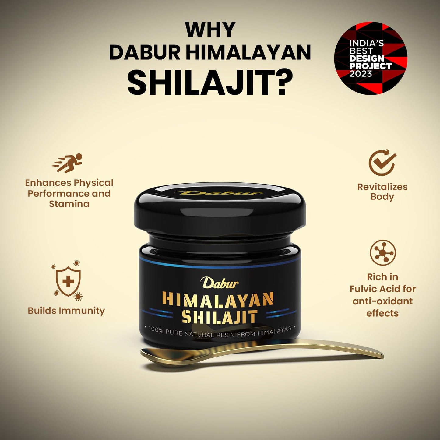 Dabur Himalayan Shilajit Resin - 15g | 100% Pure Shilajit | Boosts Stamina And Energy