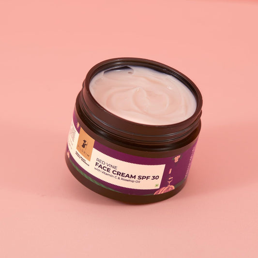 Pilgrim French Red Vine Face Cream with SPF 30 Sunscreen, Sun Protection PA+++, 50 gm