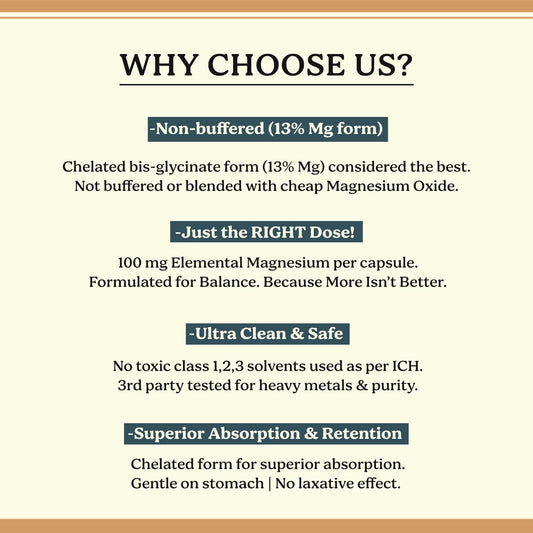 Life & Pursuits Pure Magnesium Glycinate 775 mg – 120 Vegan Capsules | 100 mg Magnesium per Capsule