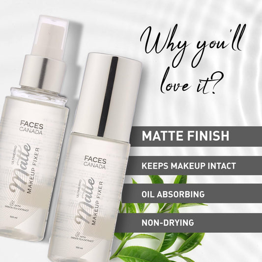FACESCANADA Ultime Pro Matte Makeup Fixer,100Ml|Long Lasting Makeup Setting Spray|Keeps Makeup Intact