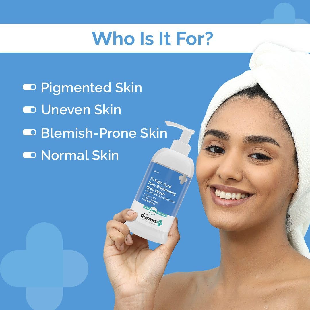 The Derma Co 1% Kojic Acid Daily Brightening Body Wash, 250 ml
