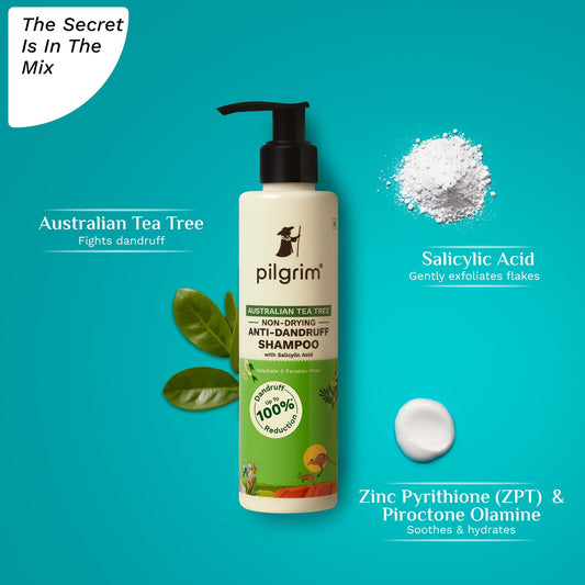 Pilgrim Australian Tea Tree Non-Drying Anti-Dandruff Shampoo, 200 ml