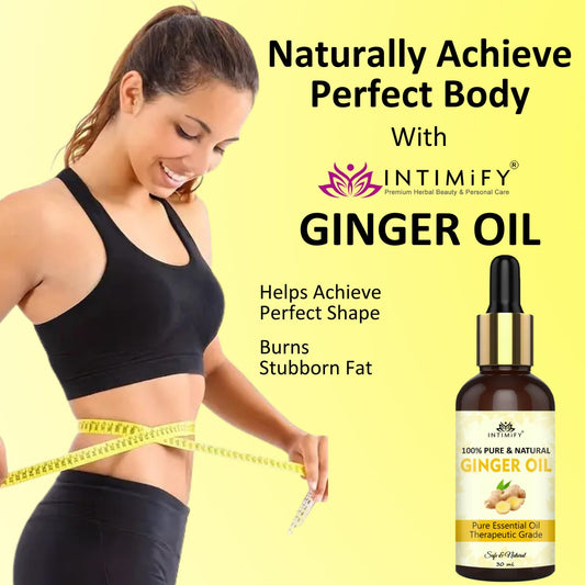 INTIMIFY Ginger Essential Oil For Massage & Hair Care, 30 ml Pack of 3