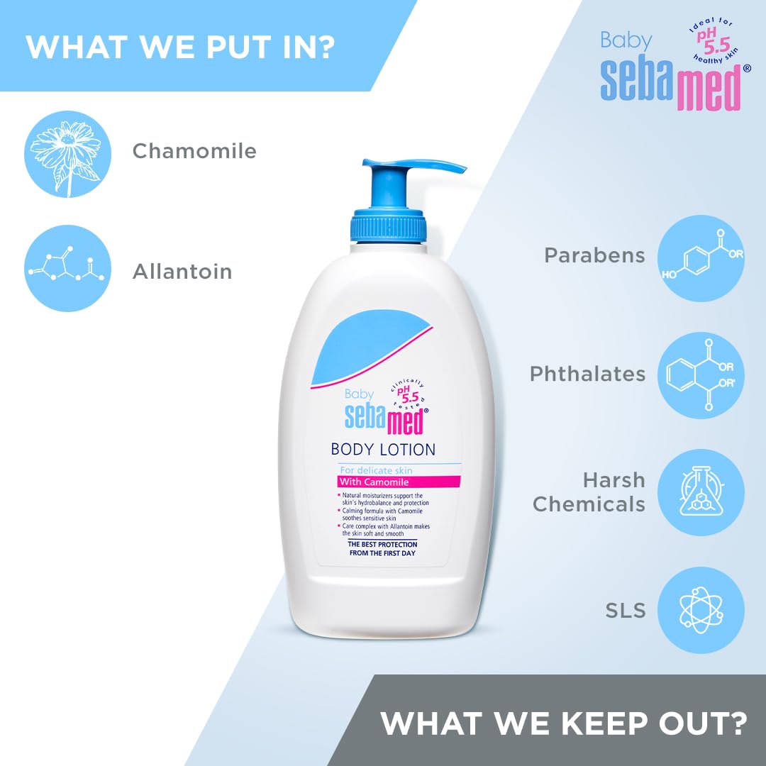 Sebamed Baby Body Lotion 400 ml, Ph 5.5, Camomile & Allantoin