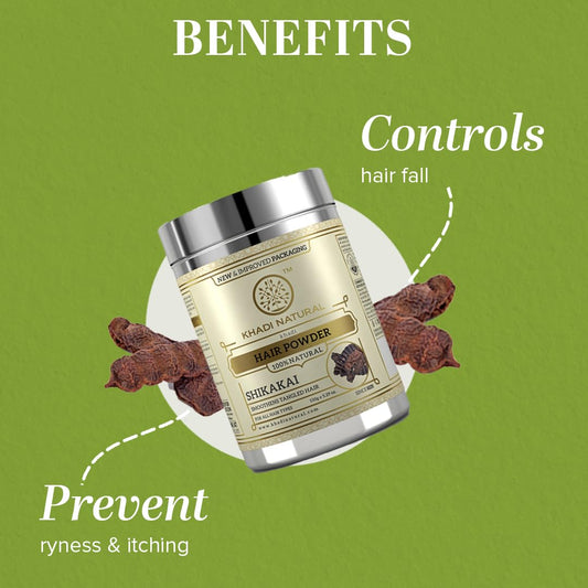 Khadi Natural Herbal Organic Shikakai Powder, 150 gm