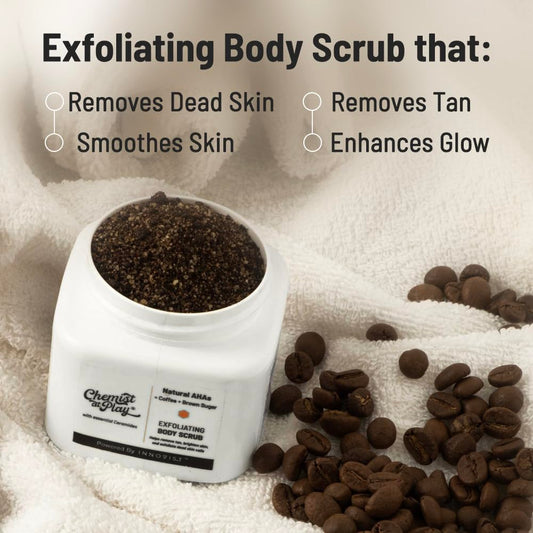 Chemist at Play Exfoliating Body Scrub for Removing Tan & Dead Cells, 75 gm Pack of 2