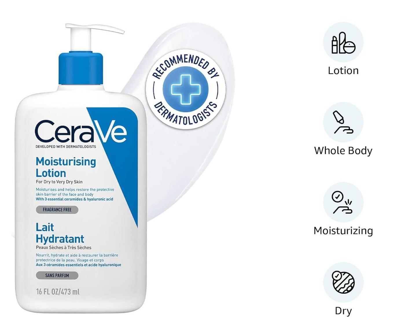 CeraVe Moisturizing Lotion For Dry Skin, 473 ml