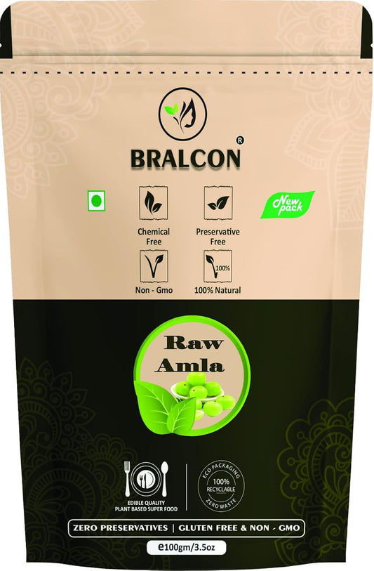 BRALCON Organic Raw Reetha, Amla, Shikakai, bhringraj, Hibiscus Combo- 500 gm, (100 gm x 5 Pack)