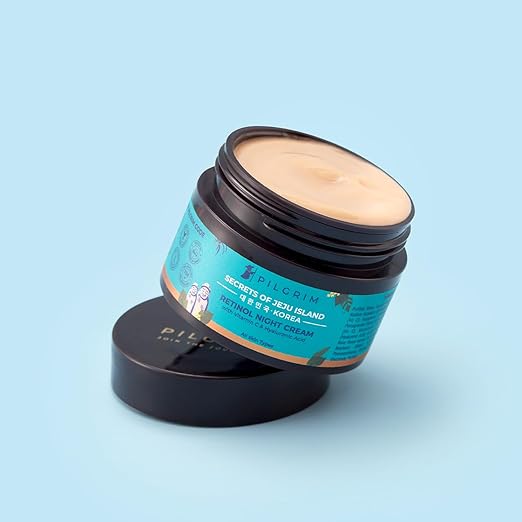 Pilgrim Korean Retinol Anti Aging Night Cream With Hyaluronic Acid & Vitamin C , 50Gm