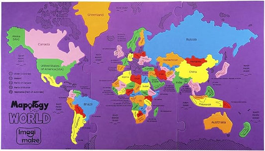 Imagimake  Mapology World- World Map And Its Countries-  Jigsaw Puzzle- For kids Age 4 and Above