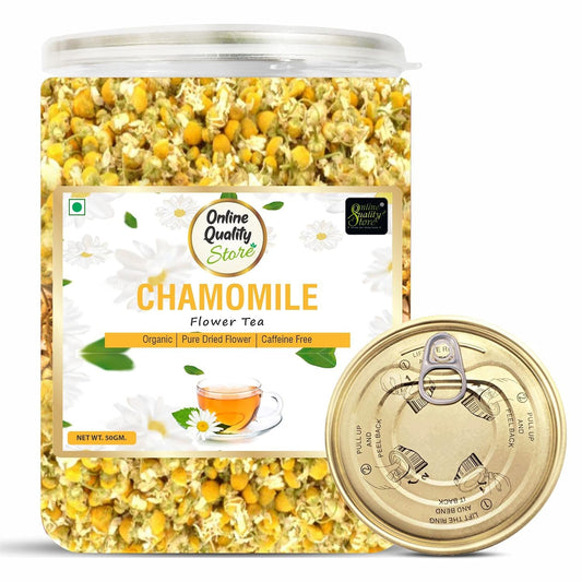 Online Quaity Store Natural Chamomile Flower Tea, Caffeine Free Herbal, 50 gm