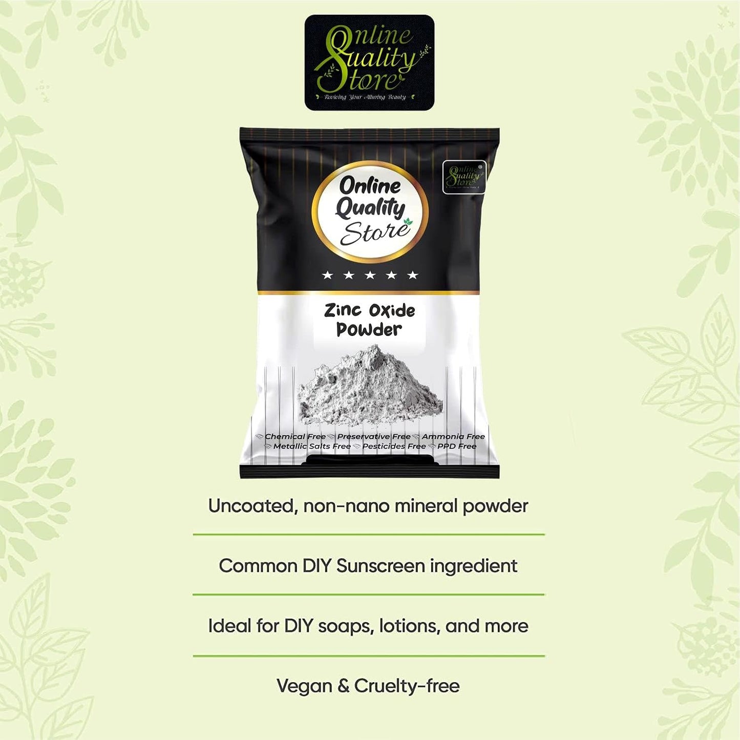 Online Quality Store zinc oxide |zinc oxide powder for face|zno powder|zinc oxide powder for skin |zno non-nano particles |zinc oxide sunscreen |zinc oxide powder for painting,100g