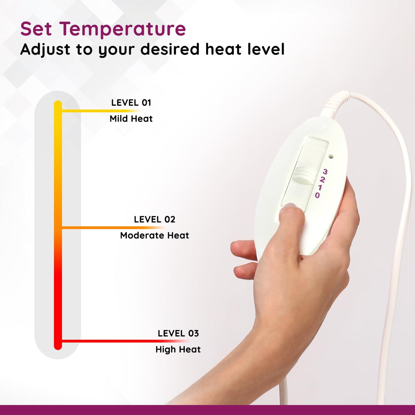 Flamingo Orthopaedic Electric Heating Pad with Extra Cover | Heat Belt with Temperature Controller , Regular