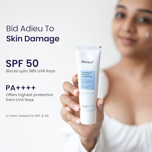 Re'Equil Ultra Matte Dry Touch Sunscreen Gel SPF 50 PA++++