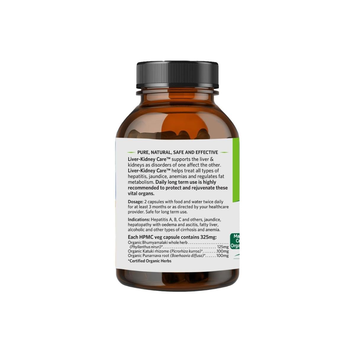 Organic India Liver Kidney Care - 180 Veg Capsules