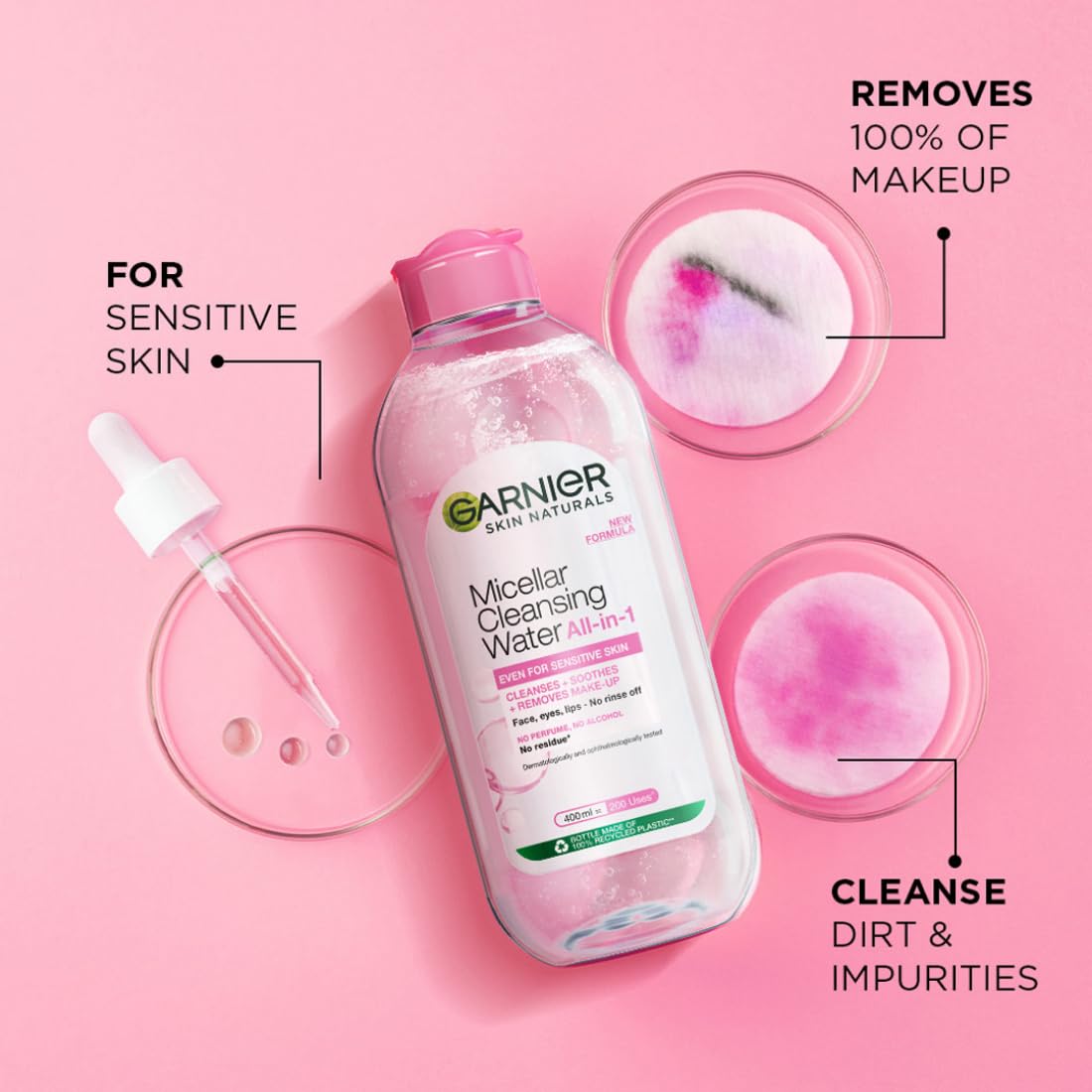 Garnier Skin Naturals, Cleansing Water, Hydrating & Soothing, 125 ml