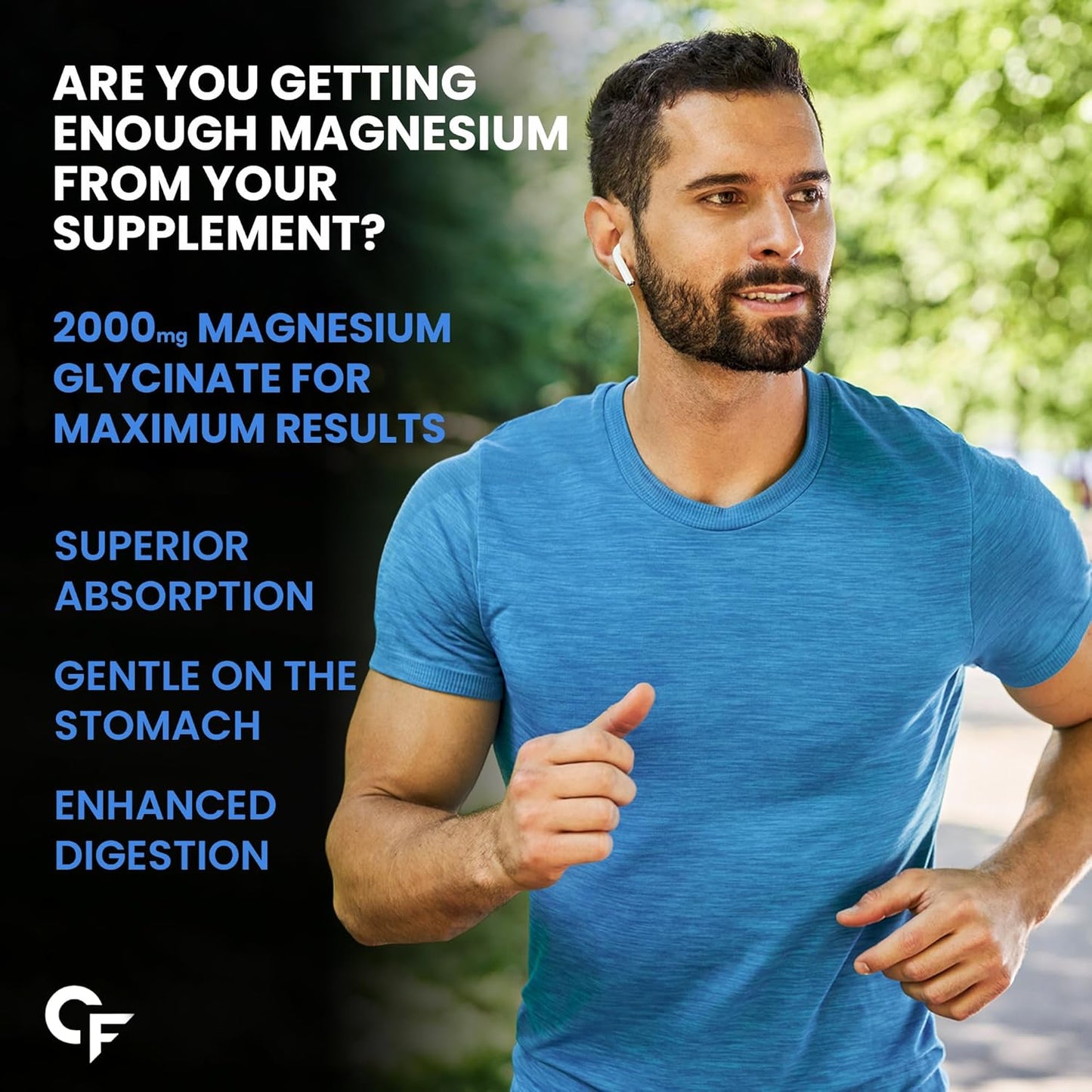 Carbamide Forte Chelated Magnesium Glycinate Supplement 2000mg Per Serving | Supports Muscle Recovery & Better Sleep - 120 Veg Tablets