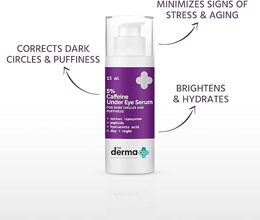 The Derma Co 5% Caffeine Under Eye Serum for Dark Circles & Puffiness, 15 ml