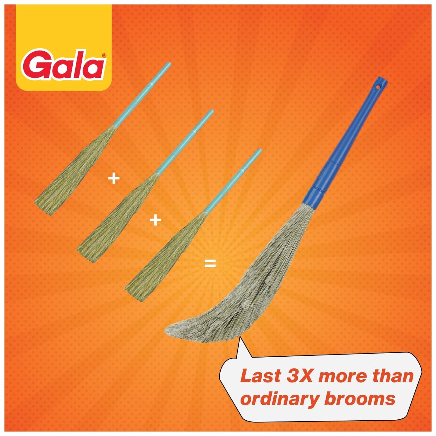 Gala No Dust Broom For Floor Cleaning, Made of washable Fibers