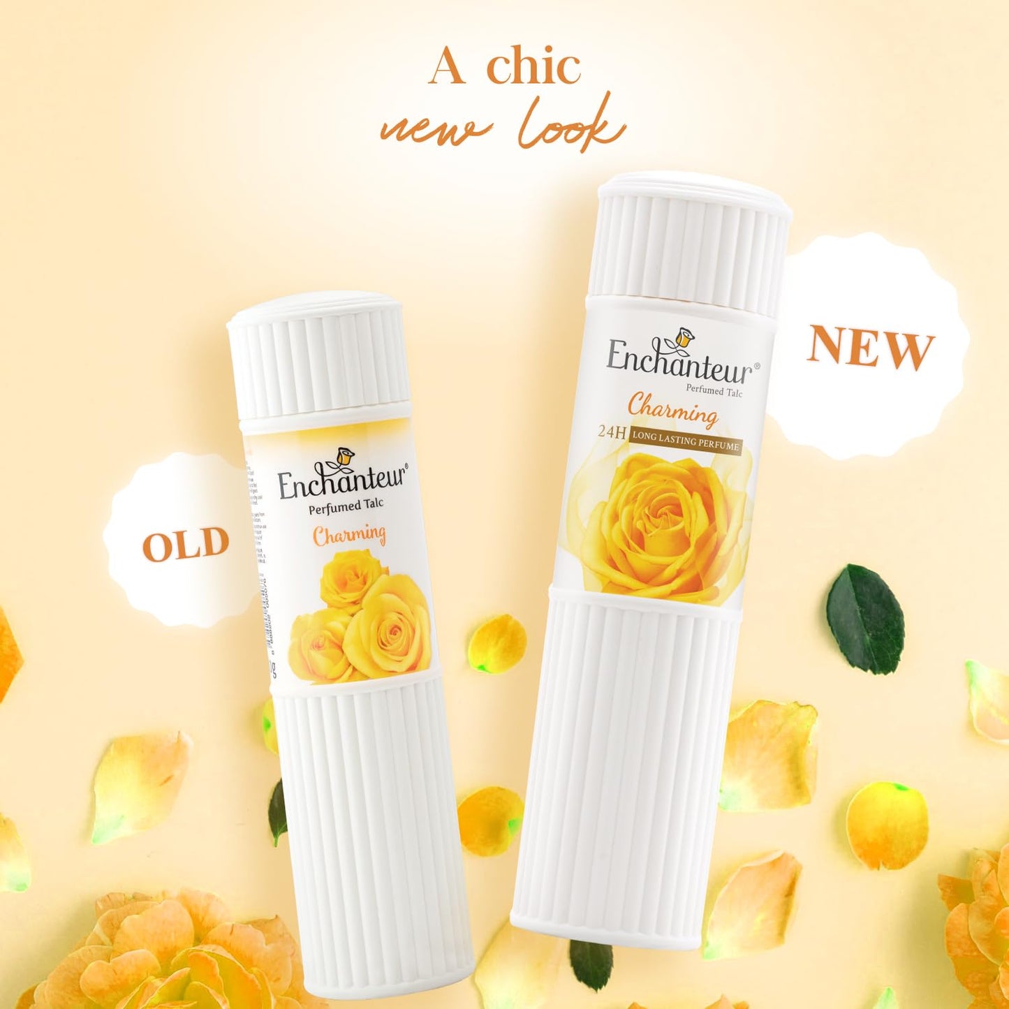 Enchanteur Charming Perfumed Talcum Powder with Floral French Fragrance for Women, 250 gm