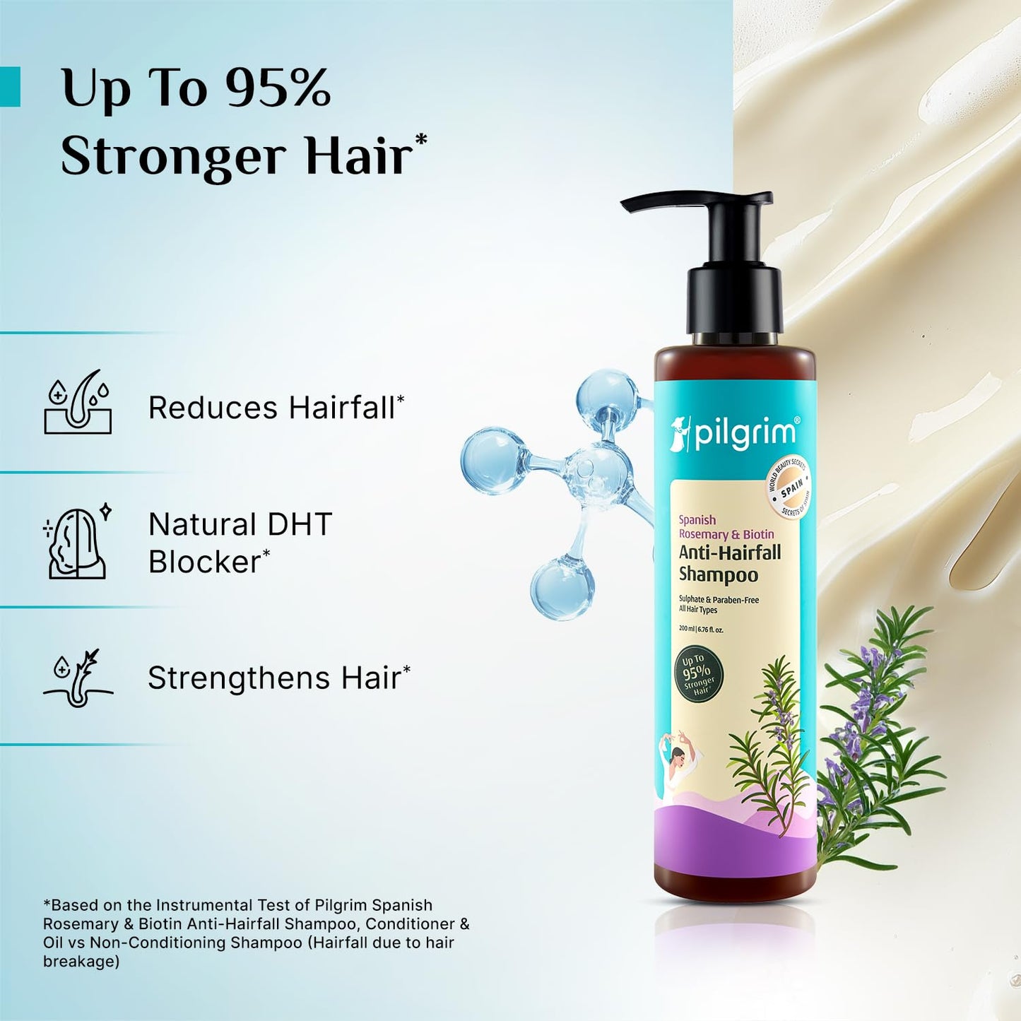 Pilgrim Spanish Rosemary & Biotin Anti Hairfall Shampoo 200ml
