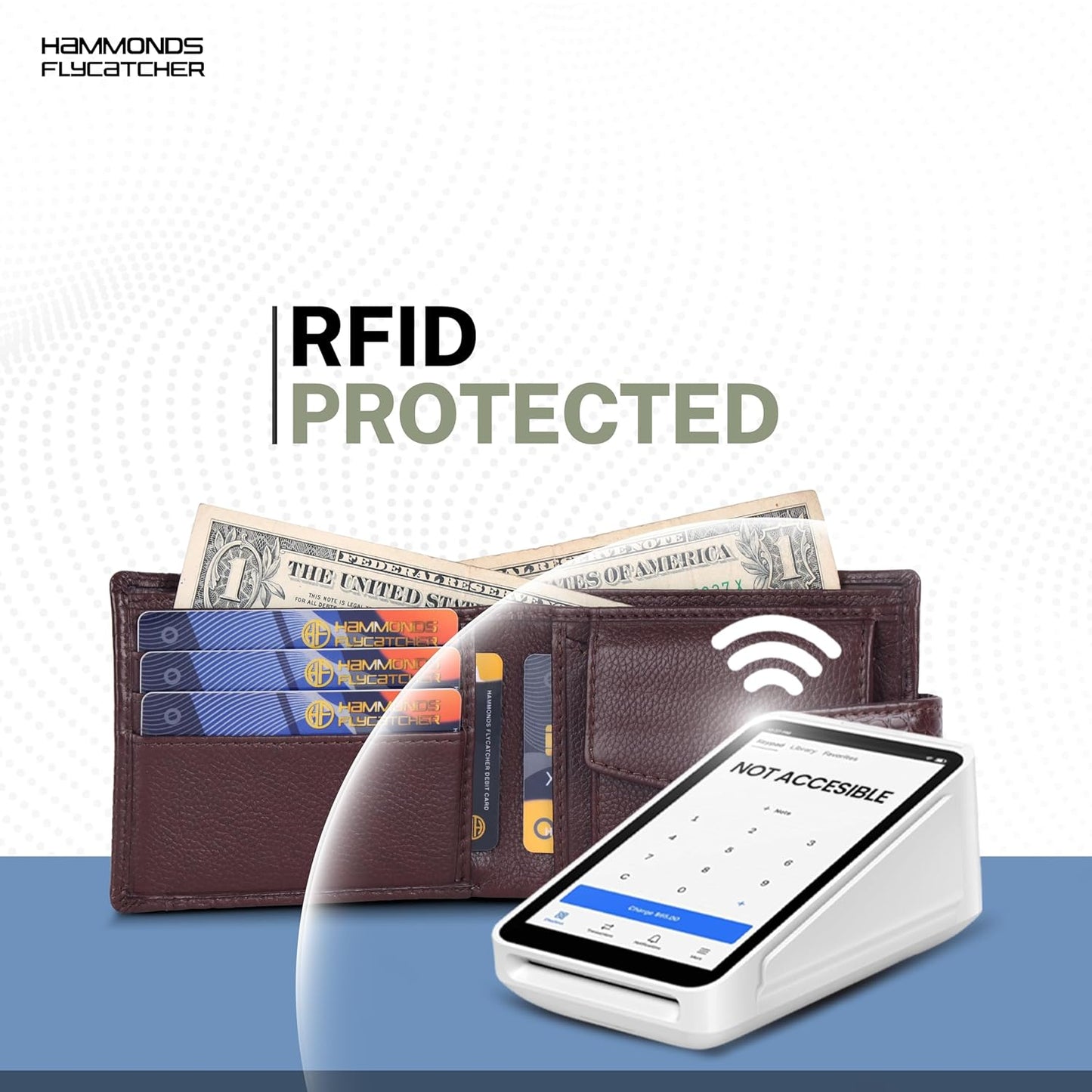 HAMMONDS FLYCATCHER Wallet for Men Leather Original, Croc Brown