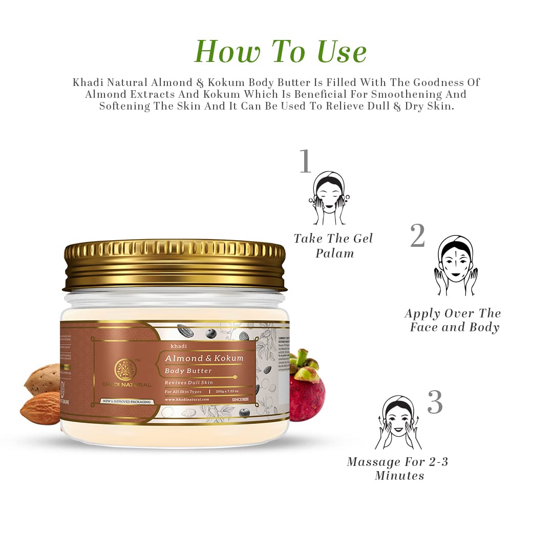 Khadi Natural Khadi Natural Almond & Kokum Body Butter, 200 gm