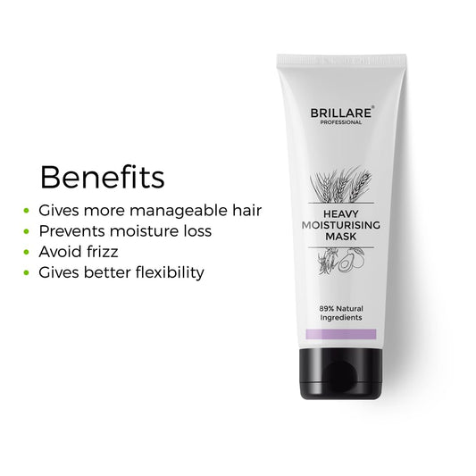 Brillare Professional Hair Fall Control Mask, Hair Conditioner Enriched With Soy Protein & Vital Plant Extracts, 125 gm